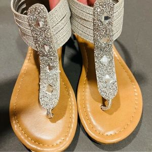 Nanette Lenore Silver Dress Sandals Size 3